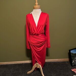 Red Long Sleeve Dress
